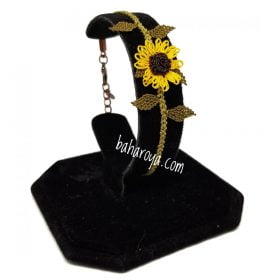 Needle Lace Sunflower Bracelet