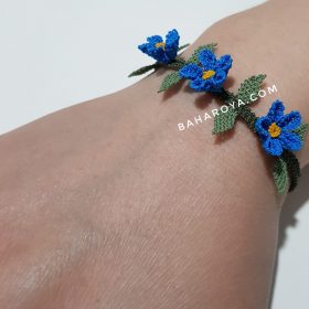 Needle Lace Triple Flower Bracelet