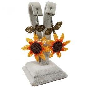 Needle Lace Special Sunflower Earrings