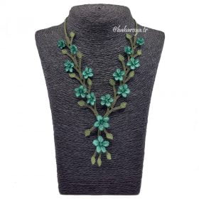 Needle Lace Delilah Necklace Sea Green