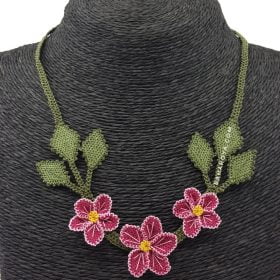 Needle Lace Tree Pinky Necklace