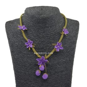 Needle Lace Bilgin Necklace Lilac