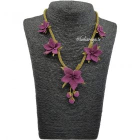 Needle Lace Bilgin Necklace Purple