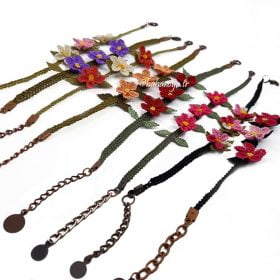 Wholesale Needle Lace Tree Flower Bracelet (10 Pcs)