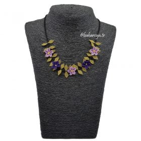 Needle Lace Star Necklace Purple-Lilac