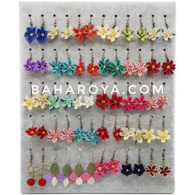 Wholesale Needle Lace Wildflower Earrings (20 Pcs)