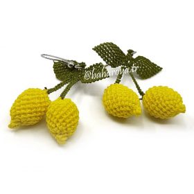 Needle Lace Lemon Earrings
