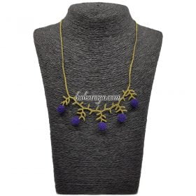 Needle Lace Juniper Necklace Purple No: 2