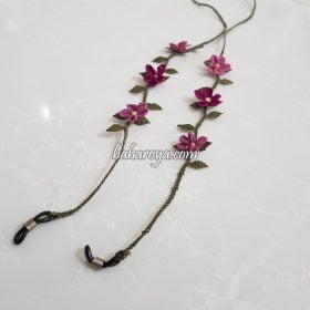 Needle Lace Flower Eyeglass Strap Purple - Lilac