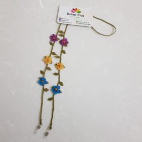 Needle Lace Flower Eyeglass Strap Lilac - Blue - Yellow