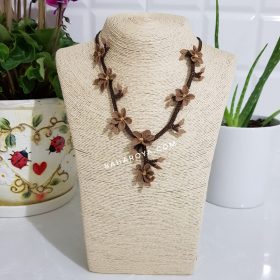 Needle Lace Ecrin Necklace Brown