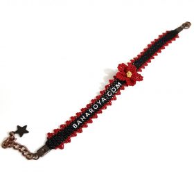 Needle Lace Gentle Wristband Red