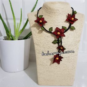Handmade Turkish Crochet Needle Lace Hatcem Necklace