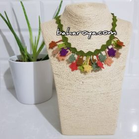 Handmade Turkish Crochet Needle Lace Vine Leaf Necklace (Multiple Leaves)