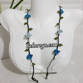 Handmade Turkish Crochet Needle Lace Flower Eyeglass Strap No: 41