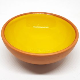 8 cm Colour Earthen Bowl For Snack & Nuts Yellow