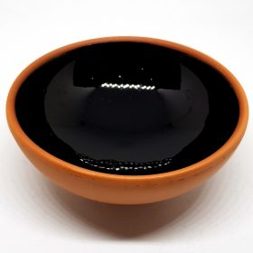 8 cm Colour Earthen Bowl For Snack & Nuts Black
