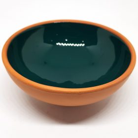 8 cm Colour Earthen Bowl For Snack & Nuts Dark Green