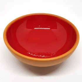 8 cm Colour Earthen Bowl For Snack & Nuts Red