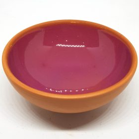 8 cm Colour Earthen Bowl For Snack & Nuts Pink