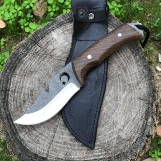 Alternative view of El Yapımı Avcı Bıçağı / Kamp Bıçağı Ay Yıldız Bushcraft Mat