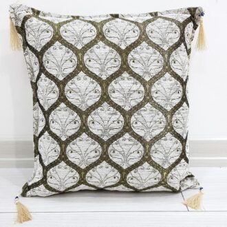 45x45 cm Tavus Kuşu Minder Krem