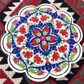 Traditional Turkish Motif Ceramic Trivet No: 0188