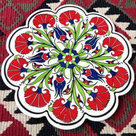 Traditional Turkish Motif Ceramic Trivet No:  0205