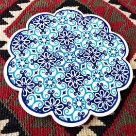 Traditional Turkish Motif Ceramic Trivet No: 0212
