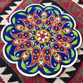 Traditional Turkish Motif Ceramic Trivet No: 0213