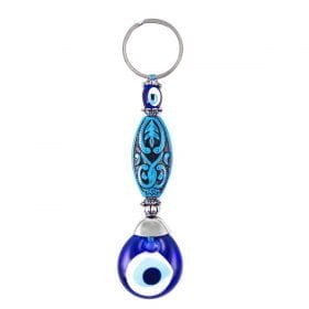 Turquoise Almond Evil Eye Keychain