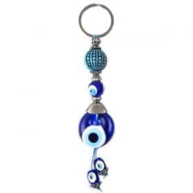 Turquoise Evil Eye Ball Keychain
