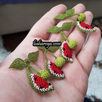 İğne Oyası Karpuz Motif (12 li Set)
