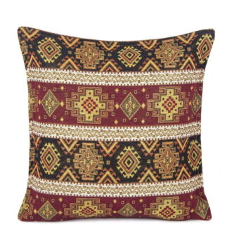 45x45 cm Goblen Kilim Minder Bordo - Siyah No: 510