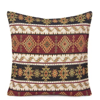 45x45 cm Goblen Kilim Minder Bordo Siyah No: 516