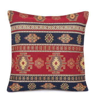 45x45 cm Goblen Kilim Minder Lacivert - Kırmızı