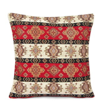 45x45 cm Goblen Kilim Minder Kırmızı - Krem