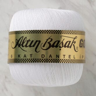 AltınBaşak Dantel İpliği Gold No: 70 - Beyaz