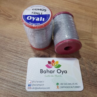 Oyalı Suni İpek Simli Gümüş