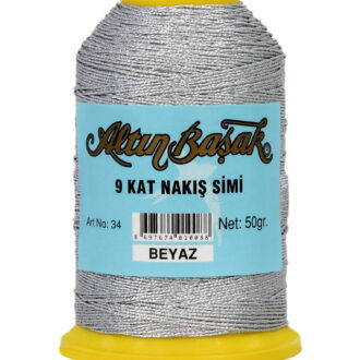 Altınbaşak 9 Kat Nakış Simi 50 gr Gümüş