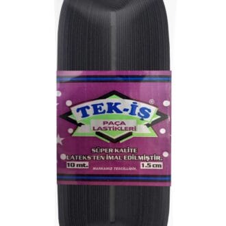 Tekiş Lastik Paça 1.5cm 10 mt - Siyah
