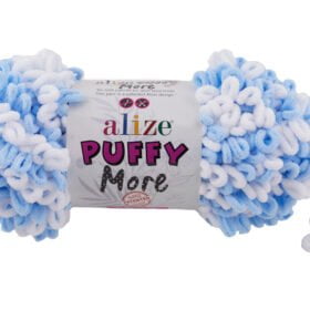 Alize Puffy More 6266 - Mavi Beyaz