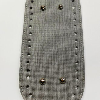Çanta Tabanı 24x11cm - Salpalı Deri - Gümüş