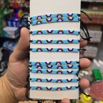 Miyuki İnce Şerit Nazar Bileklik Açık Mavi