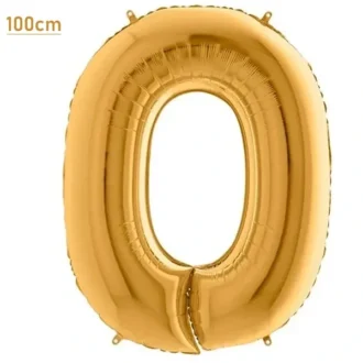 Folyo Balon Rakam Altın 0