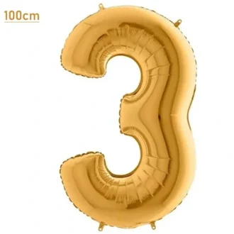 Folyo Balon Rakam Altın 3
