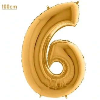 Folyo Balon Rakam Altın 6