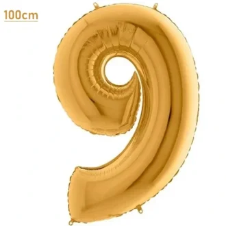 Folyo Balon Rakam Altın 9