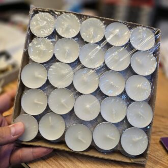 Tealight Mum Beyaz 50li