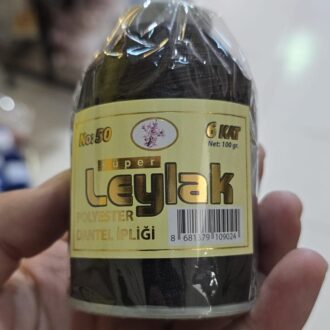 Leylak Polyester Dantel İpliği 100g No: 50 6 Kat - Siyah